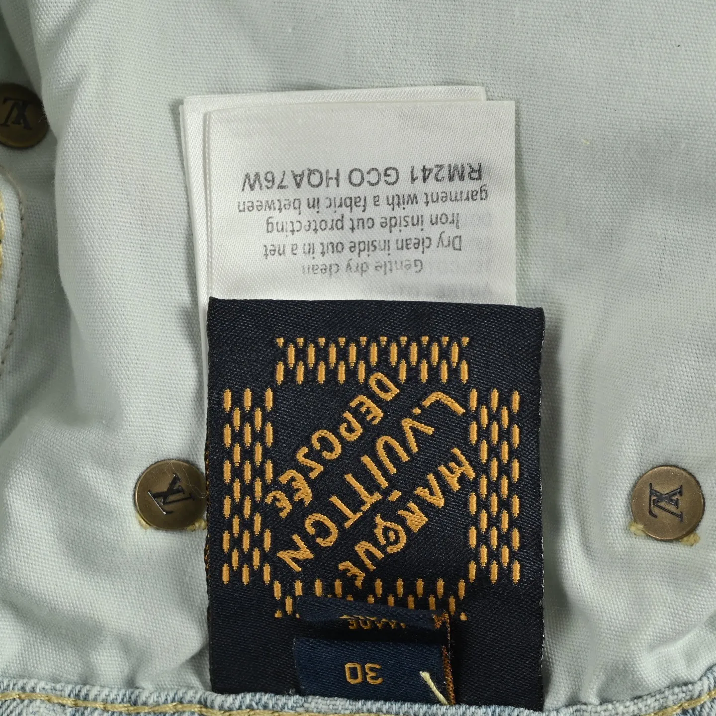 Louis Vuitton/Louis Vuitton Tyler joint style old flower jacquard embroidered jeans